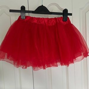 Red Glitter Shimmer Tutu Mini